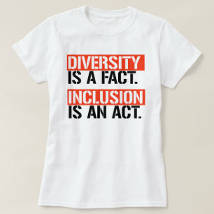 Mångfald är ett faktum att integration är en lag t shirt