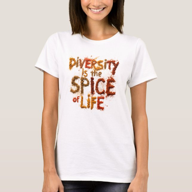 Mångfald är Livets Krydda - Trygg plats T Shirt (Framsida)
