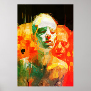 Mångfald av sinne Abstrakt emotionell porträtt Poster