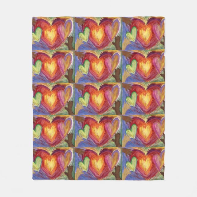 Mångfald, eget kapital, inkluderande Ull Throw Bla Fleecefilt (Framsidan)