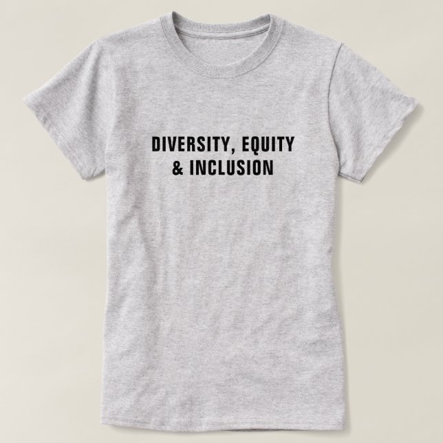 Mångfald, eget kapital och integration™ T-Shirt (Design framsida)