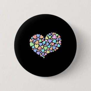 Mångfald Hearts Rainbow Heart Kärlek Peace Unity Knapp