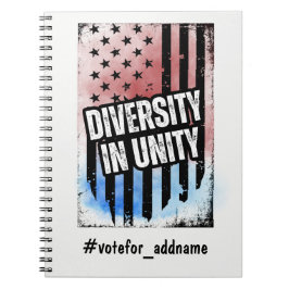 Mångfald i enighet 2024 USA:s valpresident Omröstn Anteckningsbok