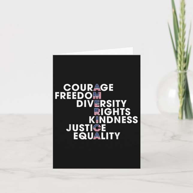 Mångfald i kursfrihet Höger Kindness Justice Kort (Framsida)