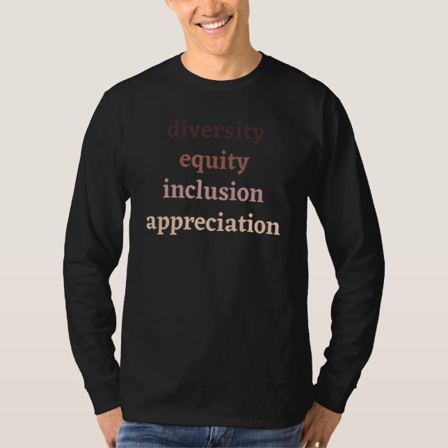 Mångfald Inkludering Jämställdhet Uppfattning Prot T Shirt (Framsida)