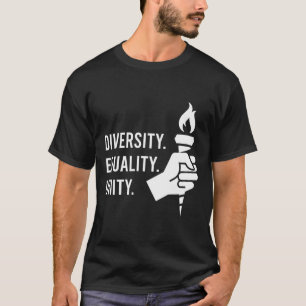 Mångfald. Jämlikhet. Enhet. En feminist T Shirt
