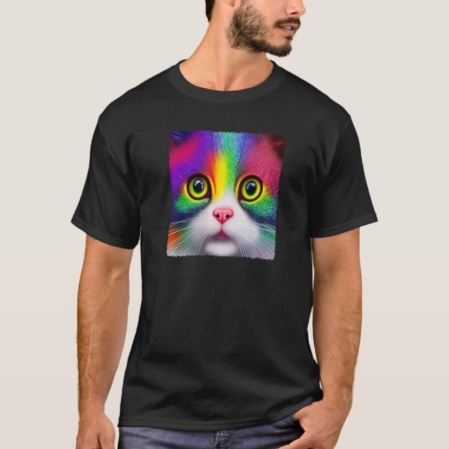 Mångfald Kärlek Happity Peace Kreativ Cute Rainb T Shirt (Framsida)