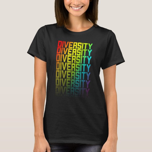Mångfald Lgbtq+ Regnbåge Tona Gay pride T Shirt (Framsida)