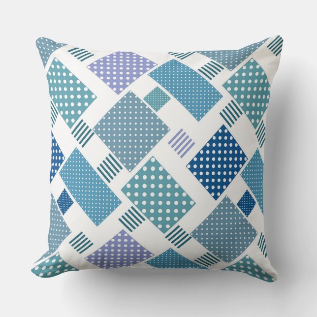 Mångfald med polka dots och rand kudde (Framsida)