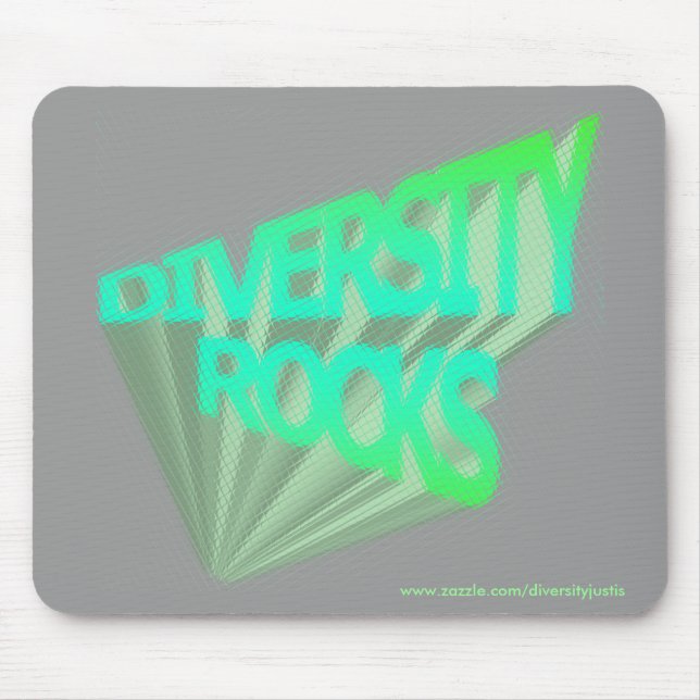 Mångfald Sten (Iced Neon) Mousepad Musmatta (Framsidan)