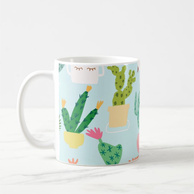 Mångfald, vintagens sömlösa bakgrund. kaffemugg (Vänster)