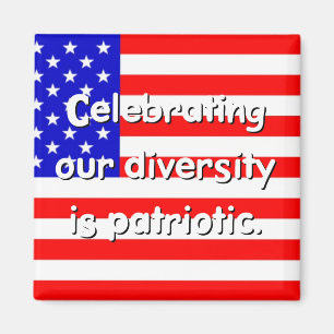 Mångfalden är Patriotic Magnet