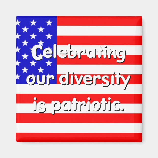 Mångfalden är Patriotic Magnet (Framsidan)