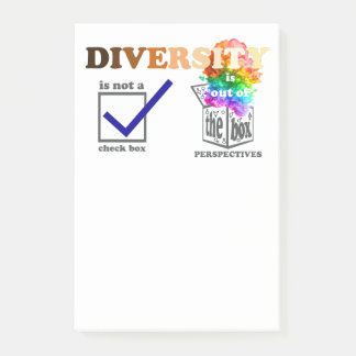 Mångfalden är utanför rutnätsperspektivet post-it block