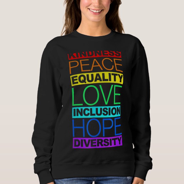 Mångfaldens jämlikhet Kärlek Peace Human Högers So T Shirt (Framsida)