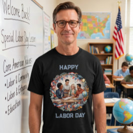 Mångfaldiga Lärare Patriotiska Arbetardagen Team K T Shirt