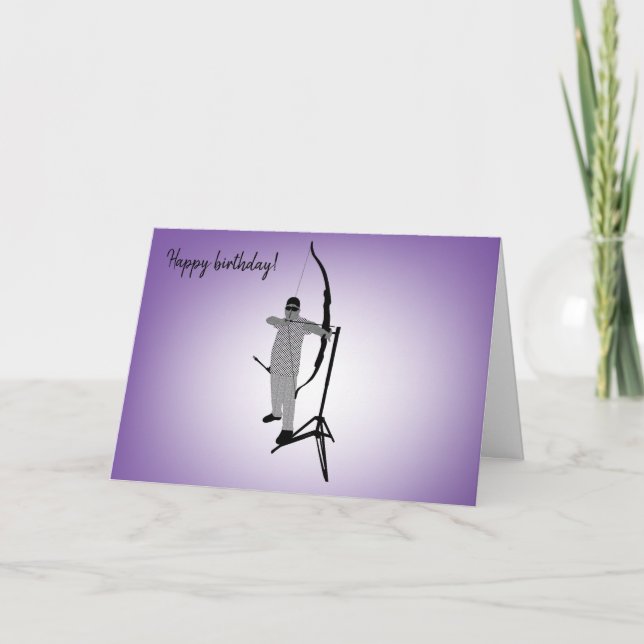 Mångfaldsdesign Boy Curvy Blind Archer Card Kort (Framsida)