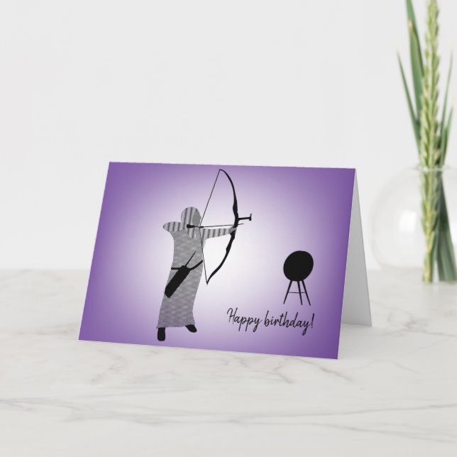 Mångfaldsdesign Muslim Girl Archer Card Kort (Framsida)