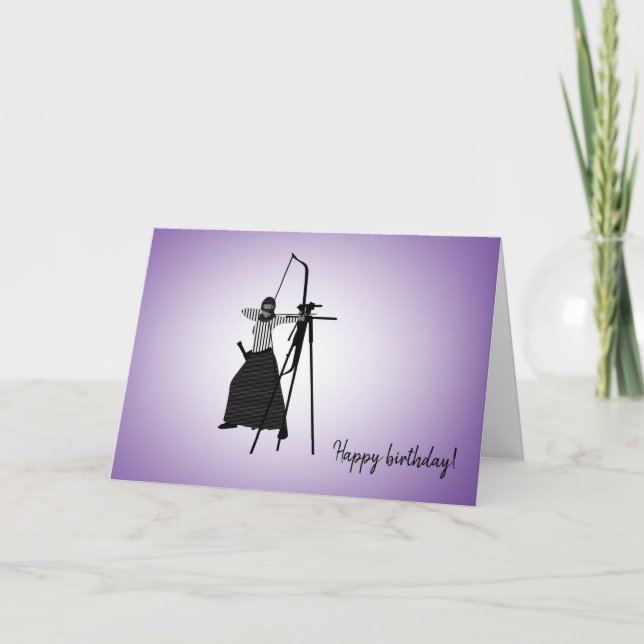 Mångfaldsdesign Muslim Girl Blind Archer Card Kort (Framsida)