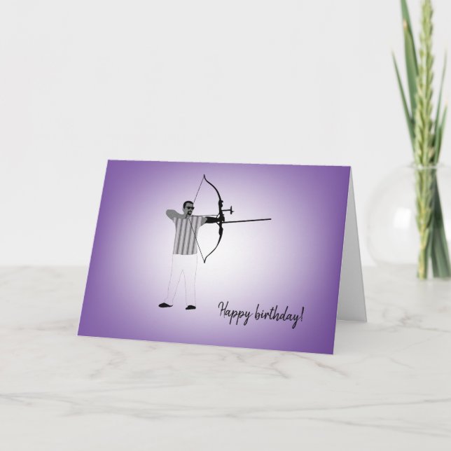 Mångfaldsdesigner Man Pararcher Birthday Card Kort (Framsida)