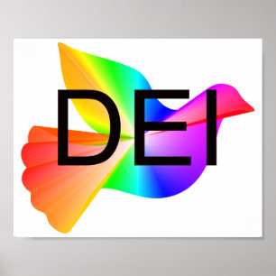 Mångfaldsintegrering med regnbågsfredsduva poster