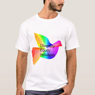 Mångfaldsintegrering med regnbågsfredsduva t shirt
