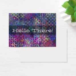 Mångfärgad abstrakt mycket liten Digital konst Visitkort