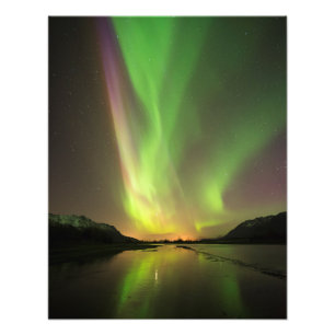 Mångfärgad aurora fototryck