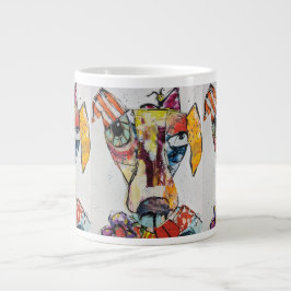 Mångfärgad Hund Jumbo Mugg
