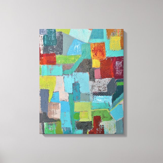 Mångfärgad kappa 16 x 20 infattad canvas (Framsida)