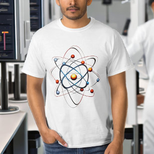 Mångfärgad, stiliserad Atom, Vibransens pekskärm T Shirt