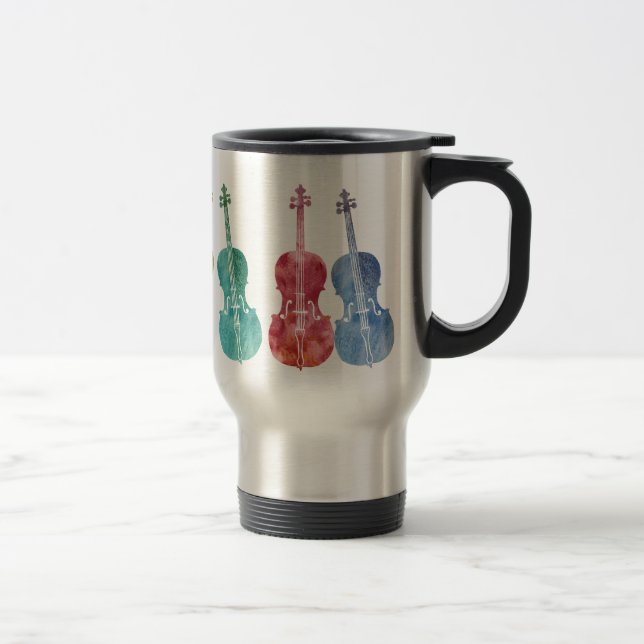 Mångfärgade violonceller resemugg (Höger)