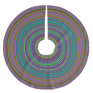 Mångfärgat cirklar/ringer mönster julgransmatta borstad polyester