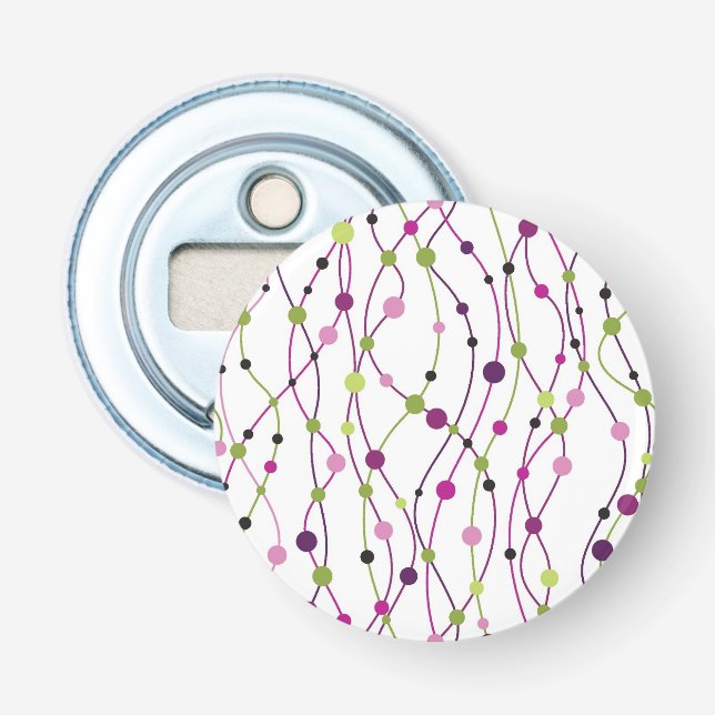 Mångfärgat pricka bakgrund flasköppnare (Framsidan)