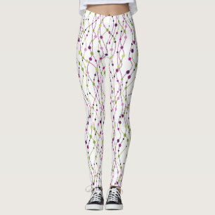 Mångfärgat pricka bakgrund leggings