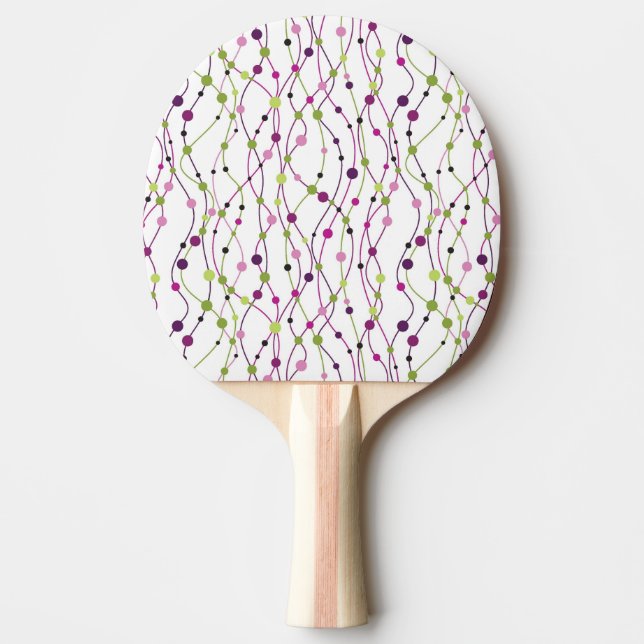 Mångfärgat pricka bakgrund pingisracket (Framsidan)