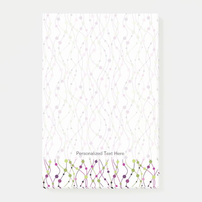 Mångfärgat pricka bakgrund post-it block (Framsida)