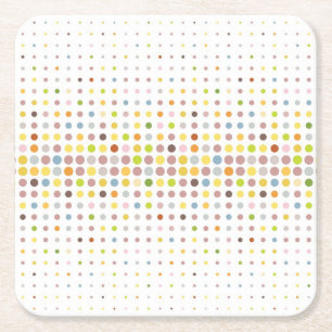 Mångfärgat pricka bakgrund underlägg papper kvadrat