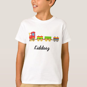 Mångfärgat tecknadtåg t shirt