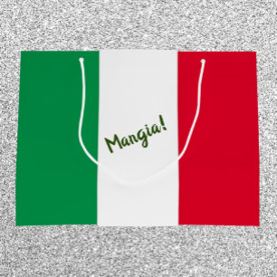 Mangia Italia Flagga Red White och Grönt