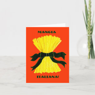 Mangia Italiana noterar kortet Helgkort
