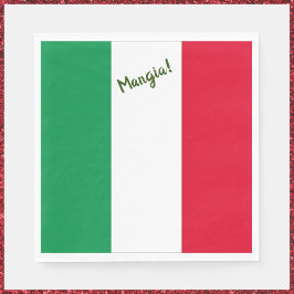 Mangia! Italienska Flagga Pappersservett