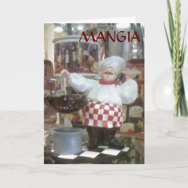 MANGIA=TAANKSGIVANDE ITALIENSKA STIL HELGKORT (Framsida)