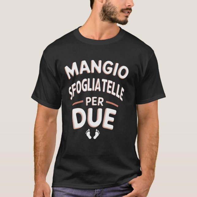 Mangio Sfogliatelle Per due Donna Divertenti Gravi T Shirt (Framsida)