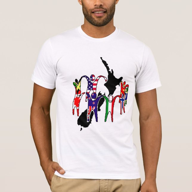 Mångkulturell NZ-design T Shirt (Framsida)
