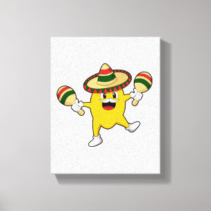 Mango as Musician med Maraca Canvastryck