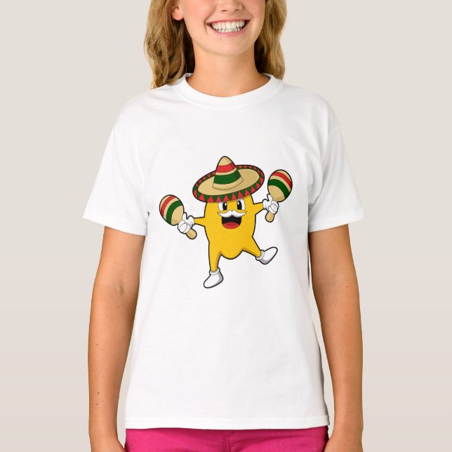 Mango as Musician med Maraca T Shirt (Framsida)
