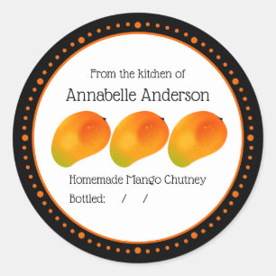 Mango Chutney Sticker Runt Klistermärke