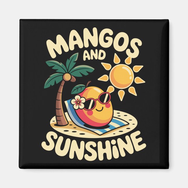 Mango Design För Män Kvinnor Vegan Mango Älskare M Magnet (Framsidan)