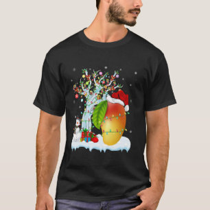 Mango Fruit Julafton Lighting Träd Santa Hat Mango T Shirt